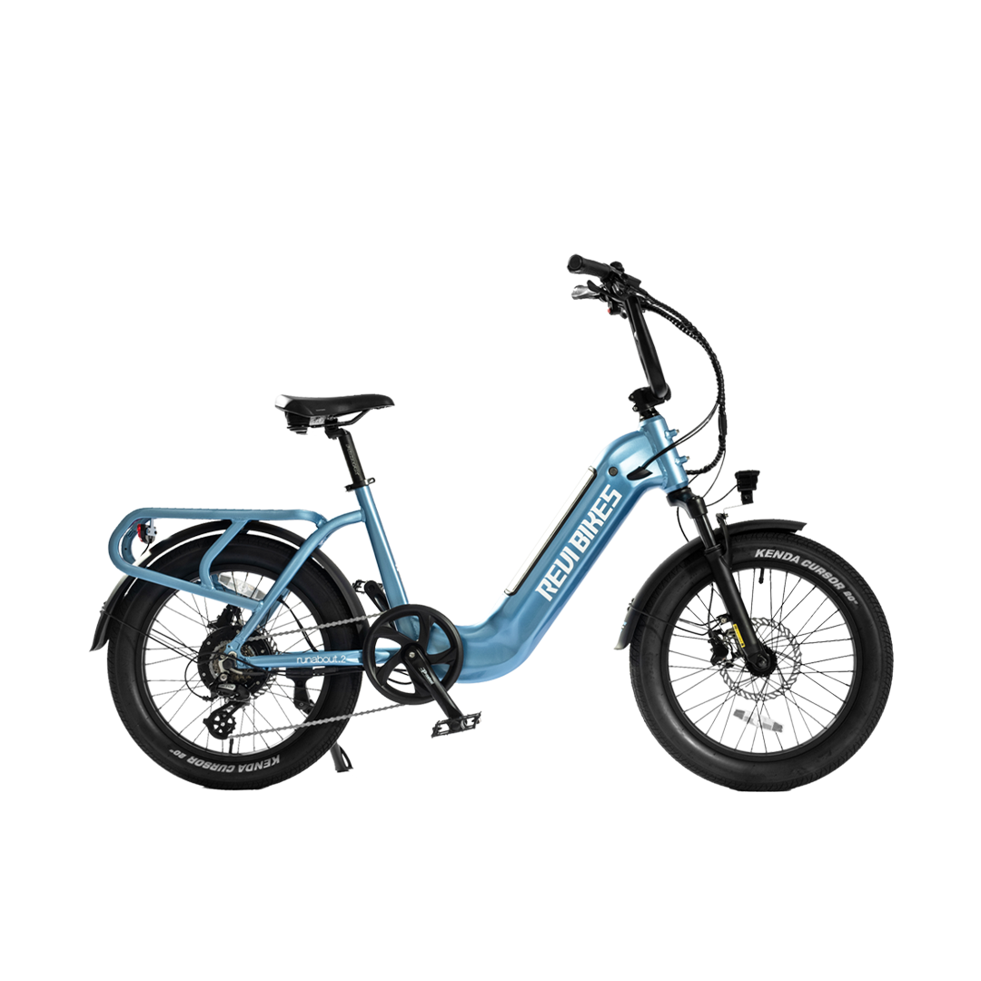 Revibikes Runabout.2 electric cargo bike 52V 750W Step thru commute city utility ebike with 2 seats