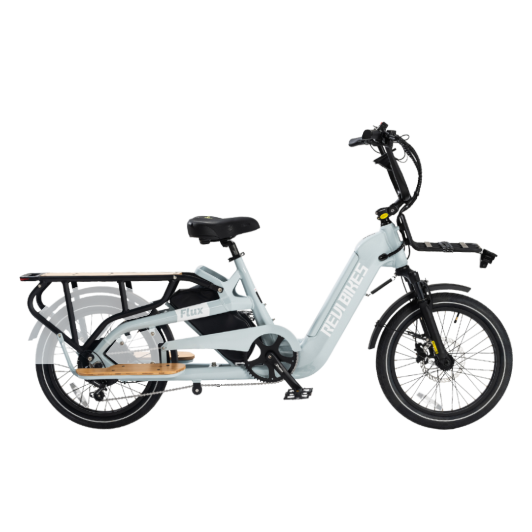 flux electric cargo ebikes revibikes long tail utility bike dual battery family cargo electric bikes with child seat passenger seat long range wagon carrier delivery ebike 2 kids dual seat electric cargo bikes to carry kids bakfiets heavy duty ecargo CycWagen Cargo Ebike yuba Kombi radwagon lectric XPedition aventon abound Packer