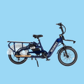 revibikes flux cargo ebike for family transportation two battery 48V 750W 15Ah longtail electric bicycle wagon haul gear utility hauling ebike with extend rack electric bicycle for heavy loads business