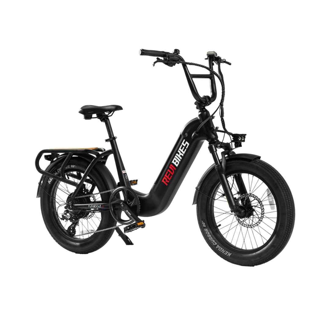 revibikes Runabout.2 electric utility bike electric bike with passenger seat family cargo bike seniors women fat tire cruiser ebike