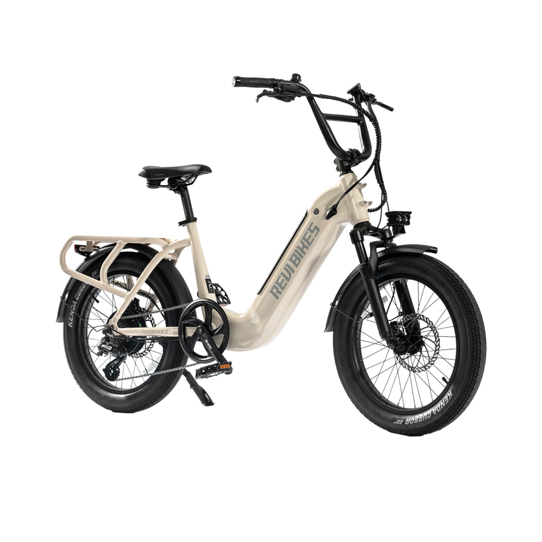 revibikes Runabout.2 electric utility bike electric bike with passenger seat family cargo bike seniors women fat tire cruiser ebike