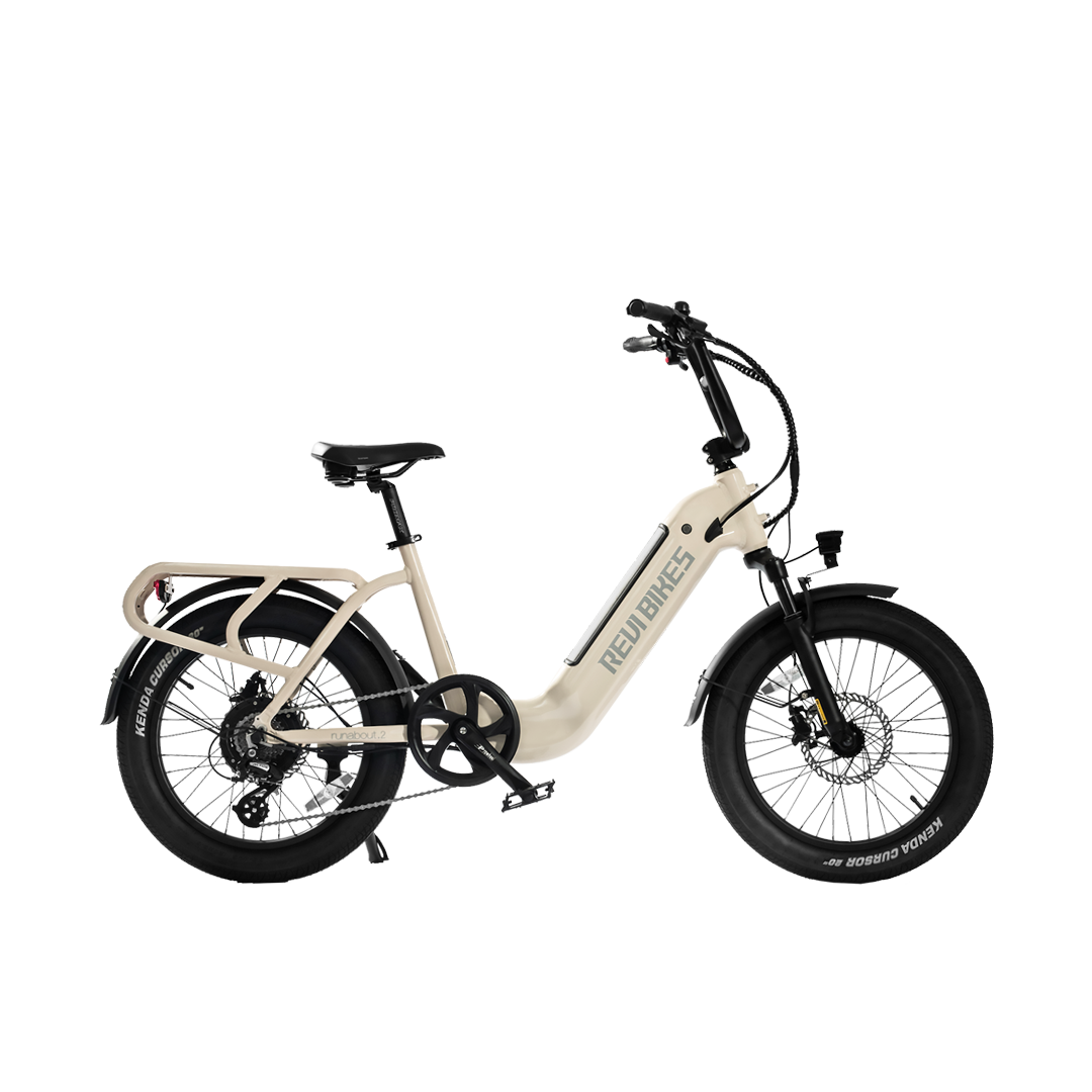 Revibikes Runabout.2 electric cargo bike 52V Step thru commute city utility electric bike with passenger seat 