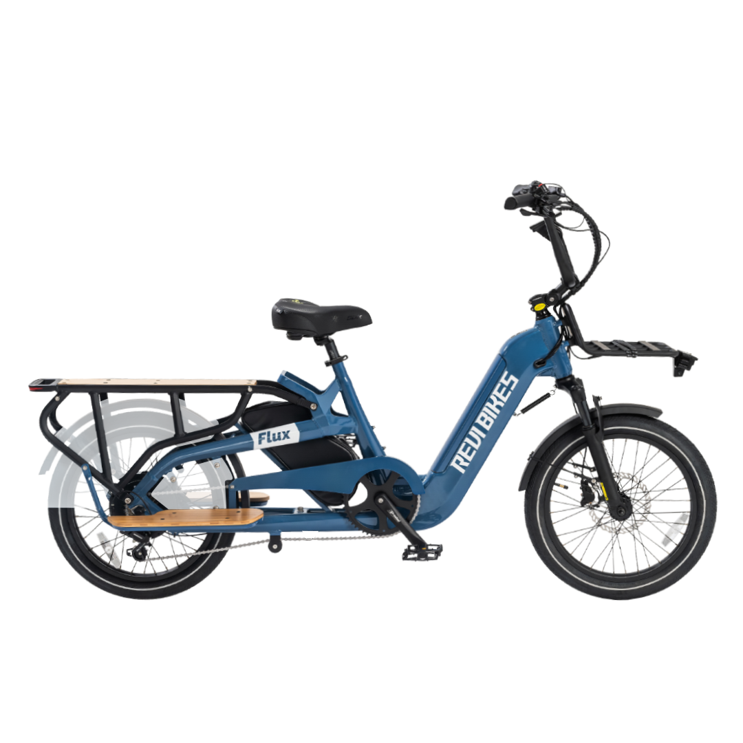 flux electric cargo ebikes revibikes long tail utility bike dual battery family cargo electric bikes with child seat passenger seat long range wagon carrier delivery ebike 2 kids dual seat electric cargo bikes to carry kids bakfiets CycWagen Cargo Ebike yuba Kombi radwagon lectric XPedition aventon abound Packer
