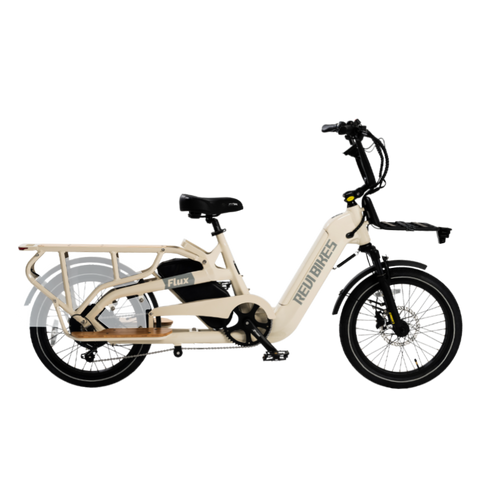 revibikes flux cargo ebike for family transportation longtail electric bicycle wagon haul gear utility hauling ebike with extend rack electric bicycle for heavy loads business