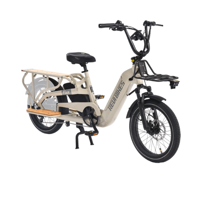 revibikes flux electric cargo bike for family transportation two battery 48V 750W 15Ah longtail electric bicycle wagon haul gear utility hauling ebike with extend rack electric  for heavy loads business