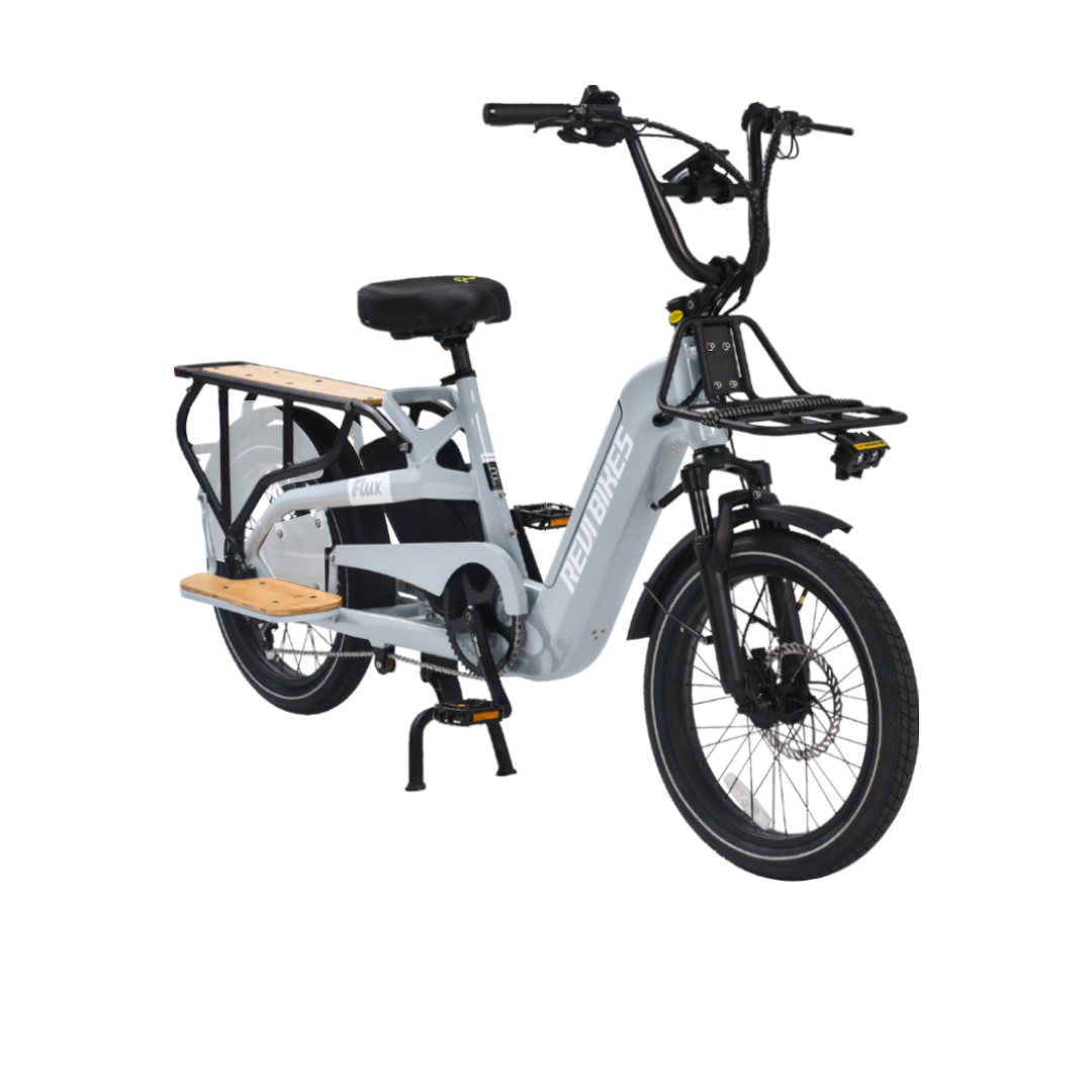 revibikes flux electric cargo bike for family transportation two battery 48V 750W 15Ah longtail electric bicycle wagon haul gear utility hauling ebike with extend rack electric  for heavy loads business