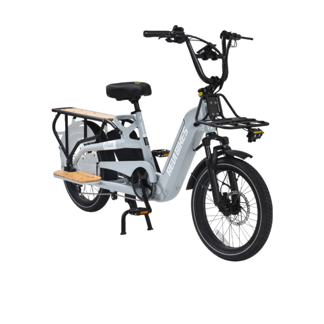 flux electric cargo ebikes revibikes long tail utility bike dual battery family cargo electric bikes with child seat passenger seat long range wagon carrier delivery ebike 2 kids dual seat electric cargo bikes to carry kids bakfiets heavy duty ecargo CycWagen Cargo Ebike yuba Kombi radwagon lectric XPedition aventon abound Packer