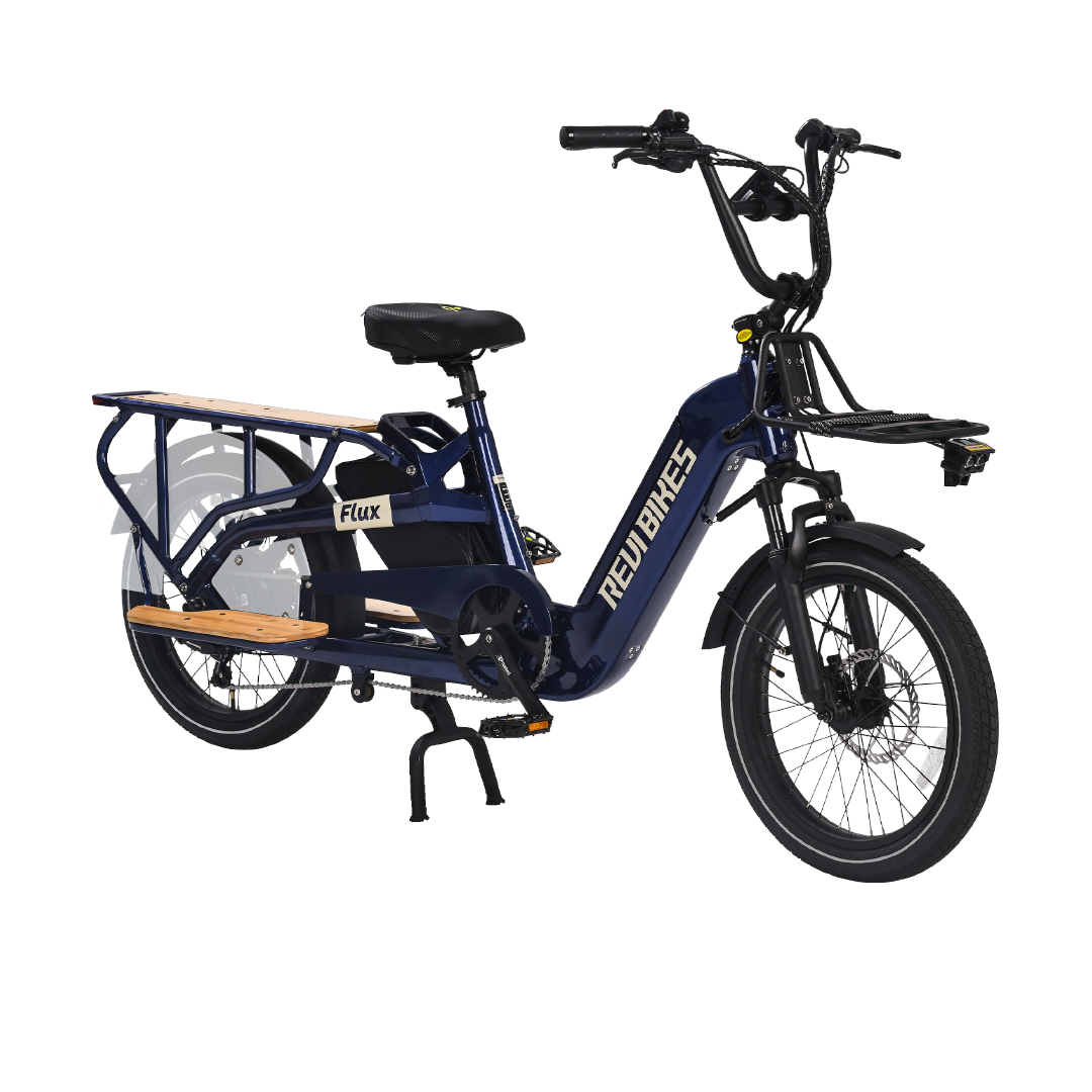 revibikes flux cargo ebike for family transportation two battery 48V 750W 15Ah longtail electric bicycle wagon haul gear utility hauling ebike with extend rack electric bicycle for heavy loads business