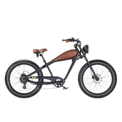 Revibikes Cheetah Vintage Electric Cafe Racer Motorized eBike, 48V 17.5Ah Cafe Racer Style eBike, 750W Fat Tire Beach Cruiser Revibikes Cheetah Vintage Electric Cafe Racer Motorized eBike, 48V 17.5Ah Cafe Racer Style eBike, 750W Fat Tire Beach Cruiser