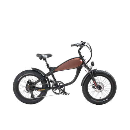 Revibikes Cheetah cafe racer electric motorized bike vintage electric bike looks like motocycle retro chopper beach cruiser motorized bicycle fat tire electric bike urban cruiser 