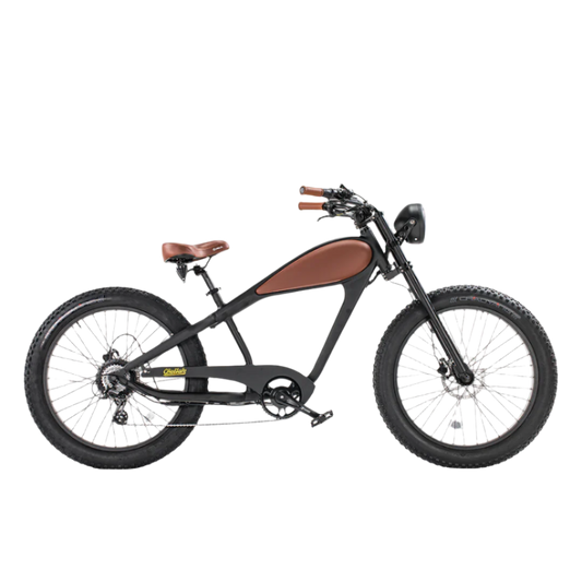 Revibikes Cheetah Cafe Racer Electric Vintage Ebike 48V 750W Fat Tire Mountain Ebike Retro Beach Cruiser REVIBIKES
