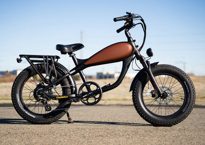 Revibikes Cheetah cafe racer electric motorized bike vintage electric bike looks like motocycle retro chopper beach cruiser motorized bicycle fat tire electric bike urban cruiser